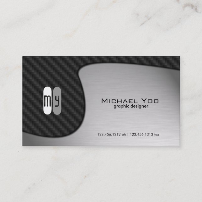 Abstract Yin Yang Graphic Design Business Card (Front)