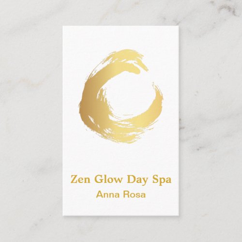  Abstract Yoga Gold Brush Reiki Zen Meditation Business Card