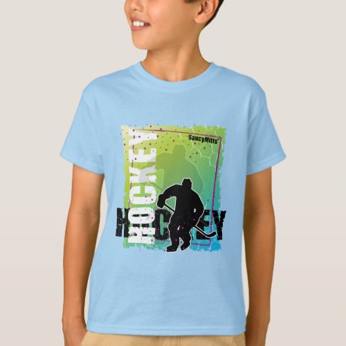 Abstract Youth Hockey Boy male T_Shirt