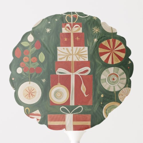 Abstract Yuletide Tapestry Balloon