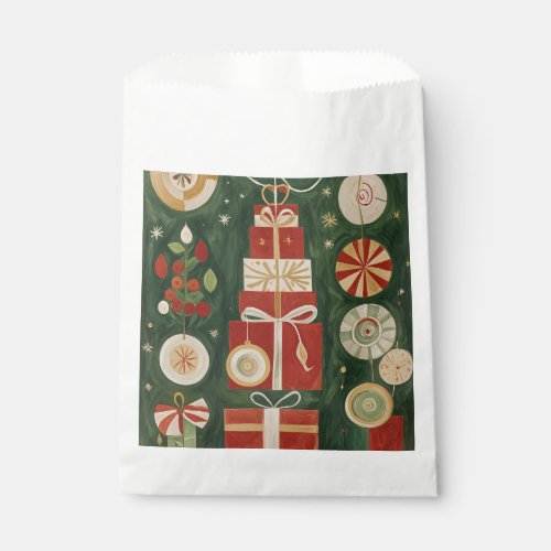 Abstract Yuletide Tapestry Favor Bag