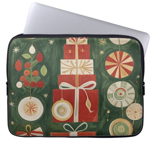 Abstract Yuletide Tapestry Laptop Sleeve