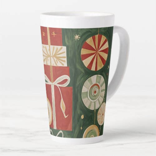 Abstract Yuletide Tapestry Latte Mug