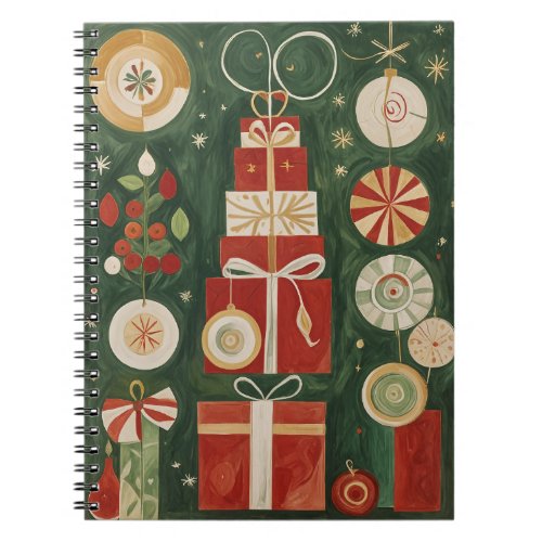 Abstract Yuletide Tapestry Notebook