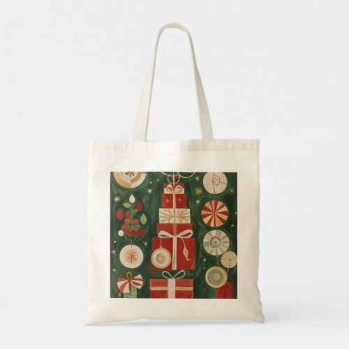 Abstract Yuletide Tapestry Tote Bag