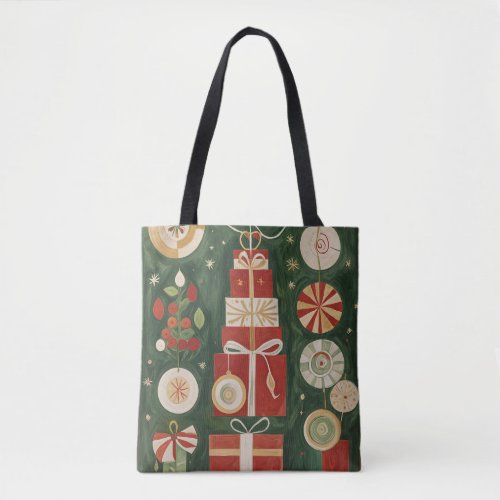 Abstract Yuletide Tapestry Tote Bag