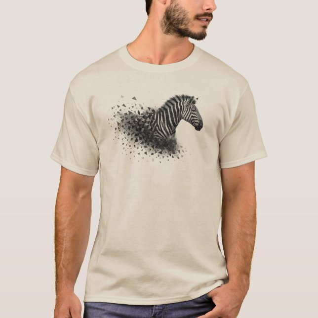 Abstract Zebra Burst Men’s T-Shirt (Front)