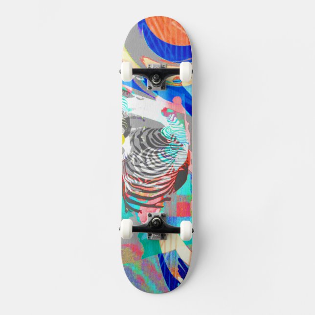Abstract Zebra graphic-skateboard Skateboard Deck (Front)