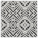 Abstract Zebra Motifs Black and White Geometric Fabric