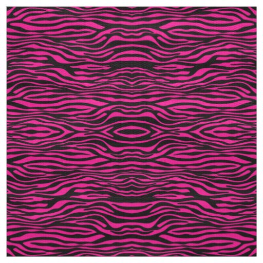 Abstract Zebra Pink and Black Fabric
