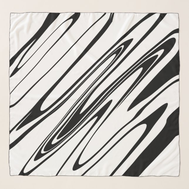 Abstract Zebra Print Scarf (Front)