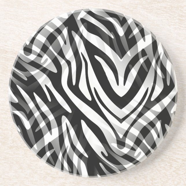 Abstract Zebra Sandstone Coaster (Front)