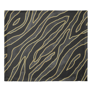 Abstract zebra striped. Animal print illustration Duvet Cover