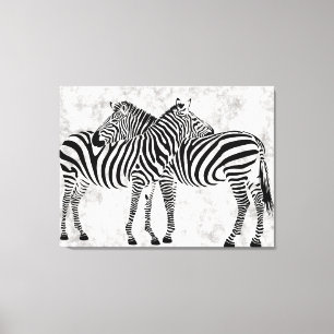 Abstract Zebras Canvas Print