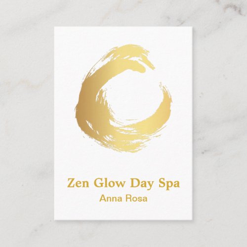  Abstract Zen Gold Brush Meditation Reiki Yoga Business Card