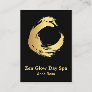 *~* Abstract Zen Gold Brush Reiki Meditation Business Card