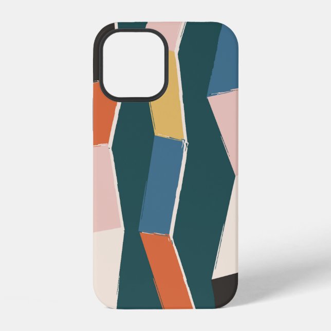 Abstract zig zag seamless pattern,hand painted irr iphone case (Back)