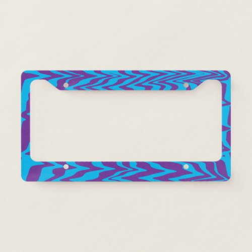 Abstract Zig_Zag Swirl License Plate Frame