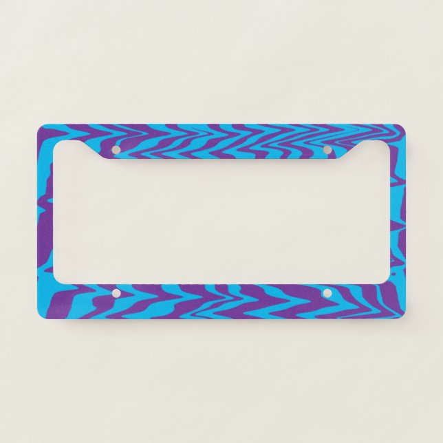 Abstract Zig-Zag Swirl License Plate Frame (Front)