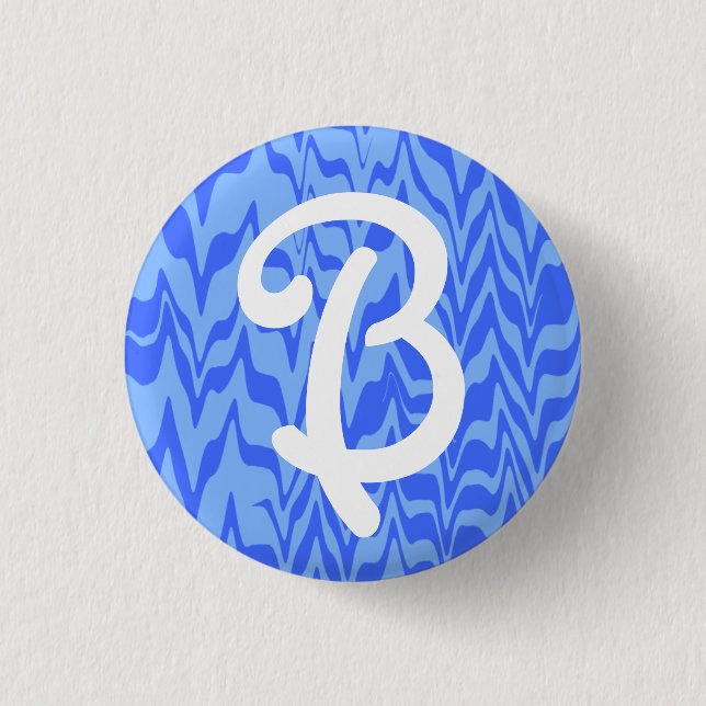 Abstract ZigZag Swirl Pinback Button (Front)