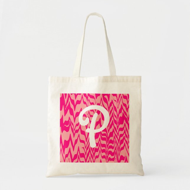 Abstract ZigZag Swirl Tote Bag (Front)