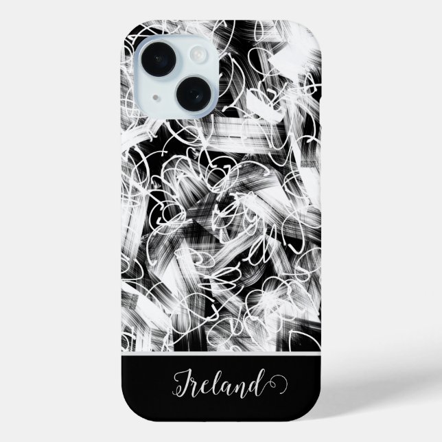 Abstracted black and white Case-Mate iPhone case (Back)