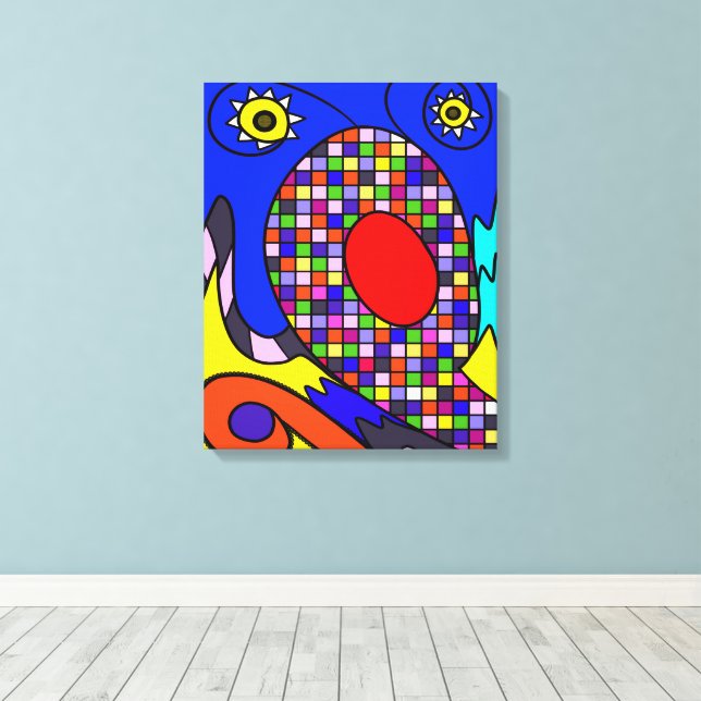 Abstracted Canvas Print (Insitu(Wood Floor))