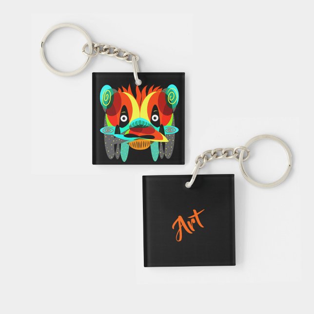 Abstracted face keychain (Creator Uploaded)