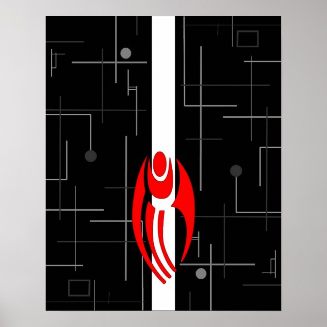 Abstracted Floor design of the AI Cyborgs Poster (Front)