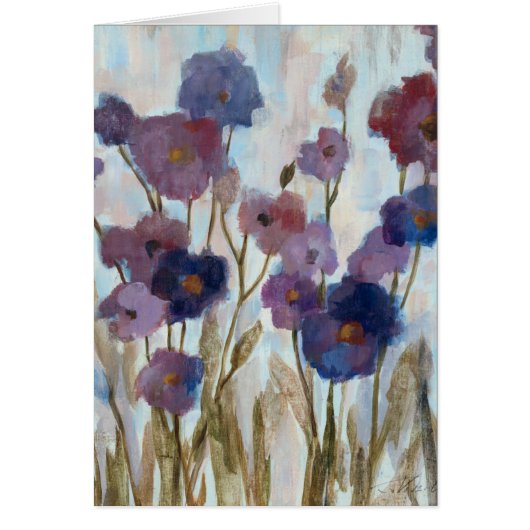 Abstracted Florals In Purple Cards (Front)