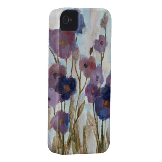 Abstracted Florals In Purple Case-Mate iPhone Case (Back/Right)