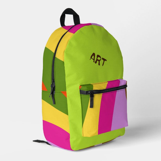 Abstracted Printed Backpack (Back Corner Left)