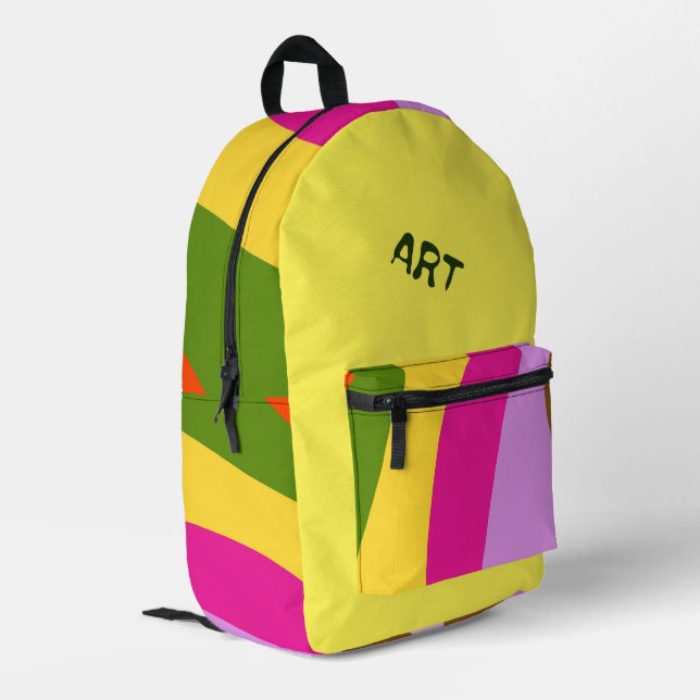 Abstracted Printed Backpack (Back Corner Left)