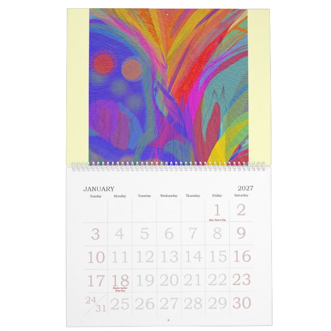 ABSTRACTION Art calendar (Jan 2027)