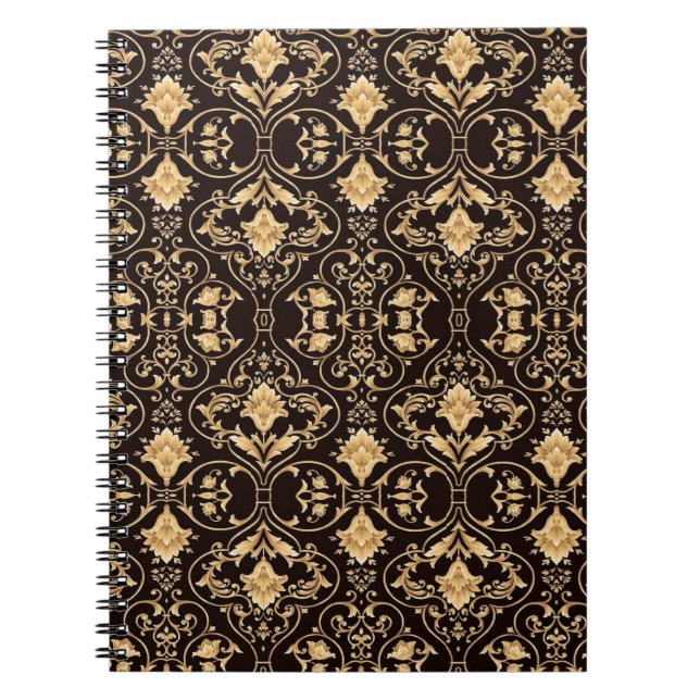 Abstraction Art Damask Pattern Wallpaper Notebook (Front)