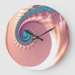 Abstraction Art Lilac Whirl Large Clock at Zazzle