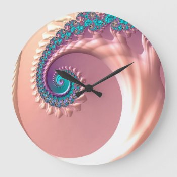 Abstraction Art Lilac Whirl Large Clock by Abstract_City at Zazzle