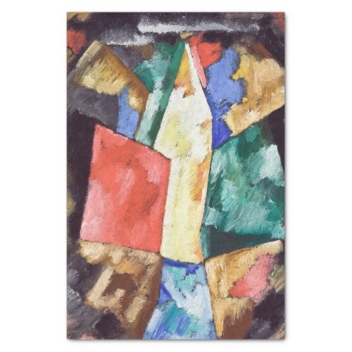 Abstraction Blue Yellow  Green by Marsden Hartley Tissue Paper