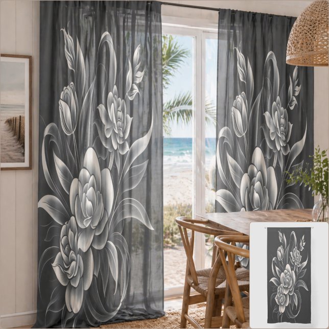 Abstraction Encapsulated Sheer Curtains (Abstraction Encapsulated Sheer Curtains)