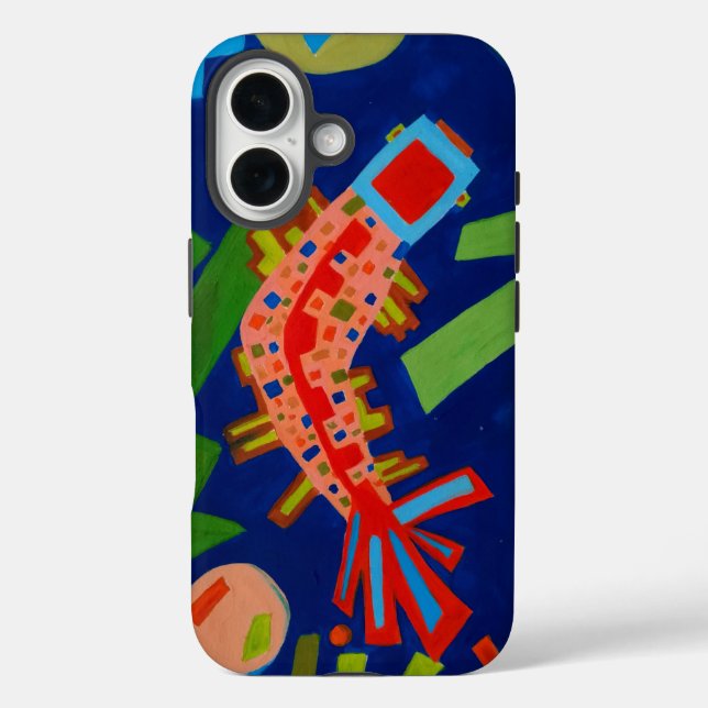 abstraction, fish, carp, cubism, Case-Mate iPhone case (Back)