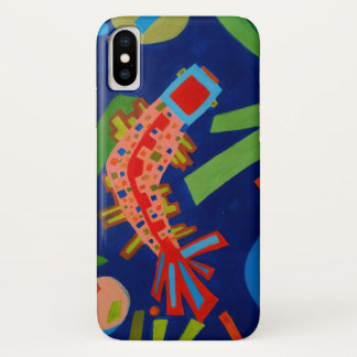 abstraction, fish, carp, cubism, iPhone x case
