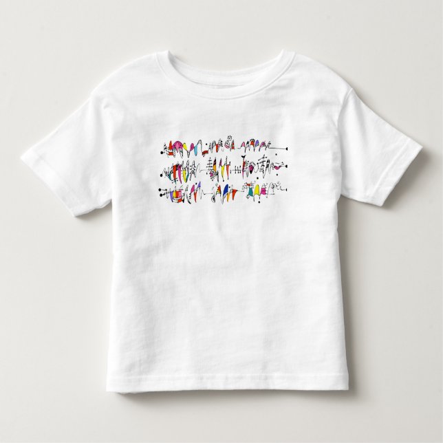 Abstraction from undulating lines toddler t-shirt (Front)