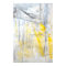 'Abstraction' Gray and Yellow Art Poster Print