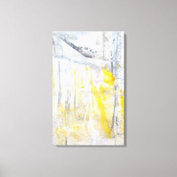 'abstraction' Grey And Yellow Art Canvas Print by T30Gallery at Zazzle