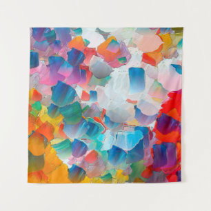 Abstraction oil painting. Creative design backgrou Tapestry
