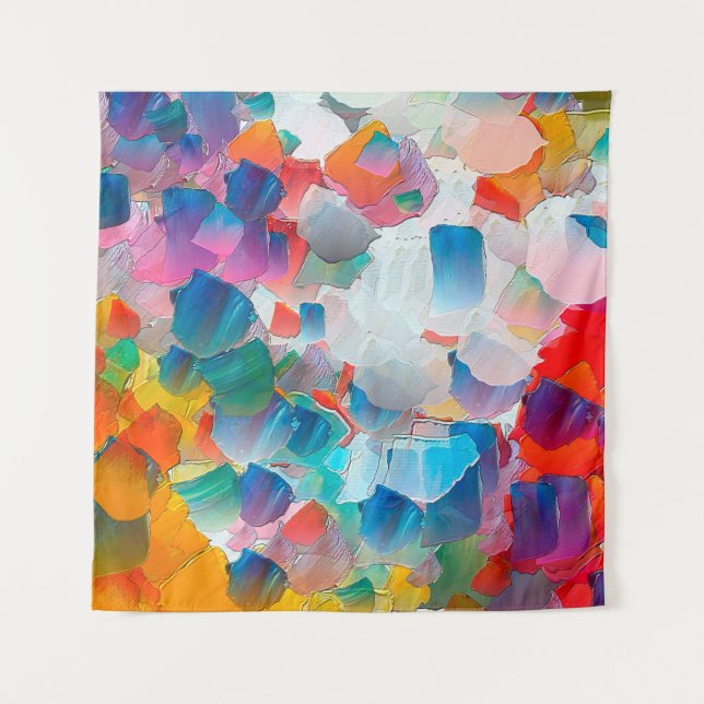 Abstraction oil painting. Creative design backgrou Tapestry (Front)