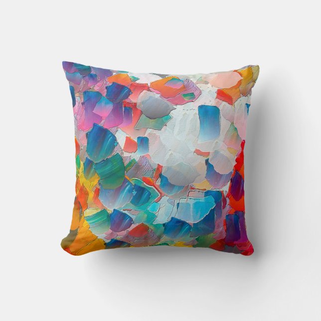Abstraction oil painting. Creative design backgrou Throw Pillow (Front)