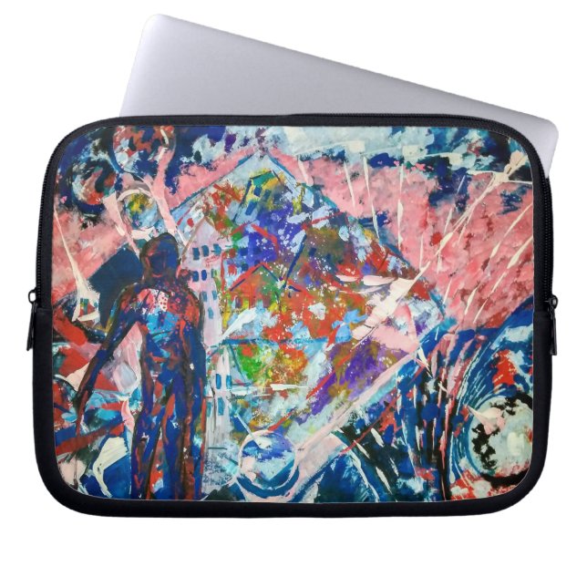 abstraction, space, universe, aliens laptop sleeve (Front)
