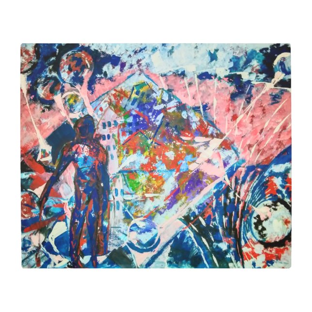 abstraction, space, universe, aliens metal print (Front)