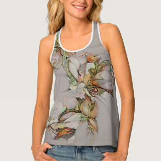 Abstractive flowers  tank top